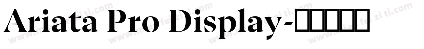 Ariata Pro Display字体转换